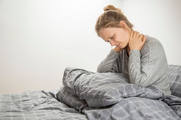 irora ọrun pẹlu osteochondrosis