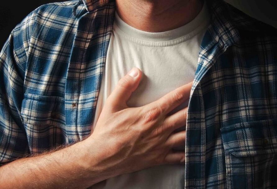 Ìyọnu àyà nítorí osseochondrosis